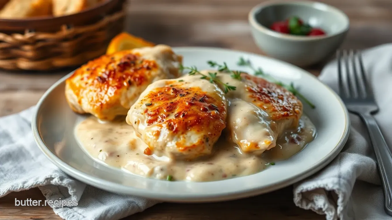 Creamy Baked Chicken Thighs with Shirataki Noodles