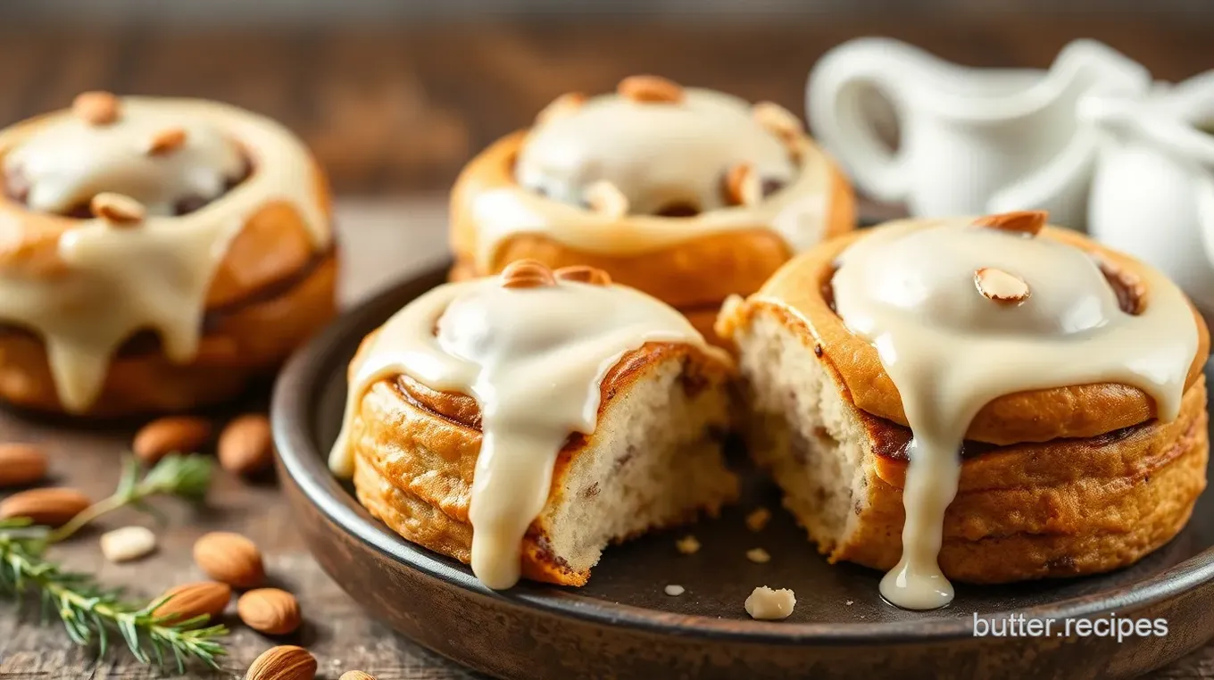 Bake Chocolate Almond Rolls with Glaze