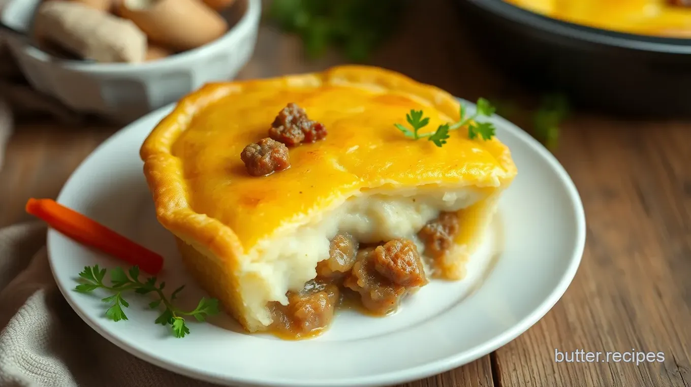 Potato Purée Pie with Savory Meat Filling