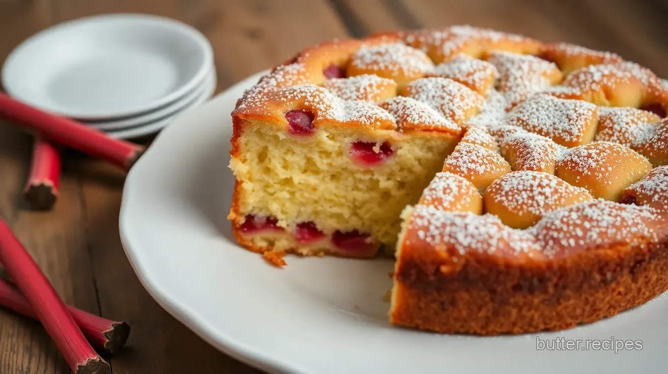 Rhubarb Cake Delight: A 35-Minute Wonder