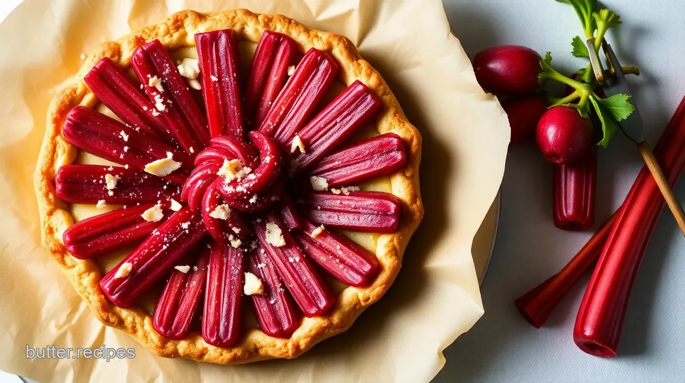 Delicious Roasted Rhubarb Bakewell Tart