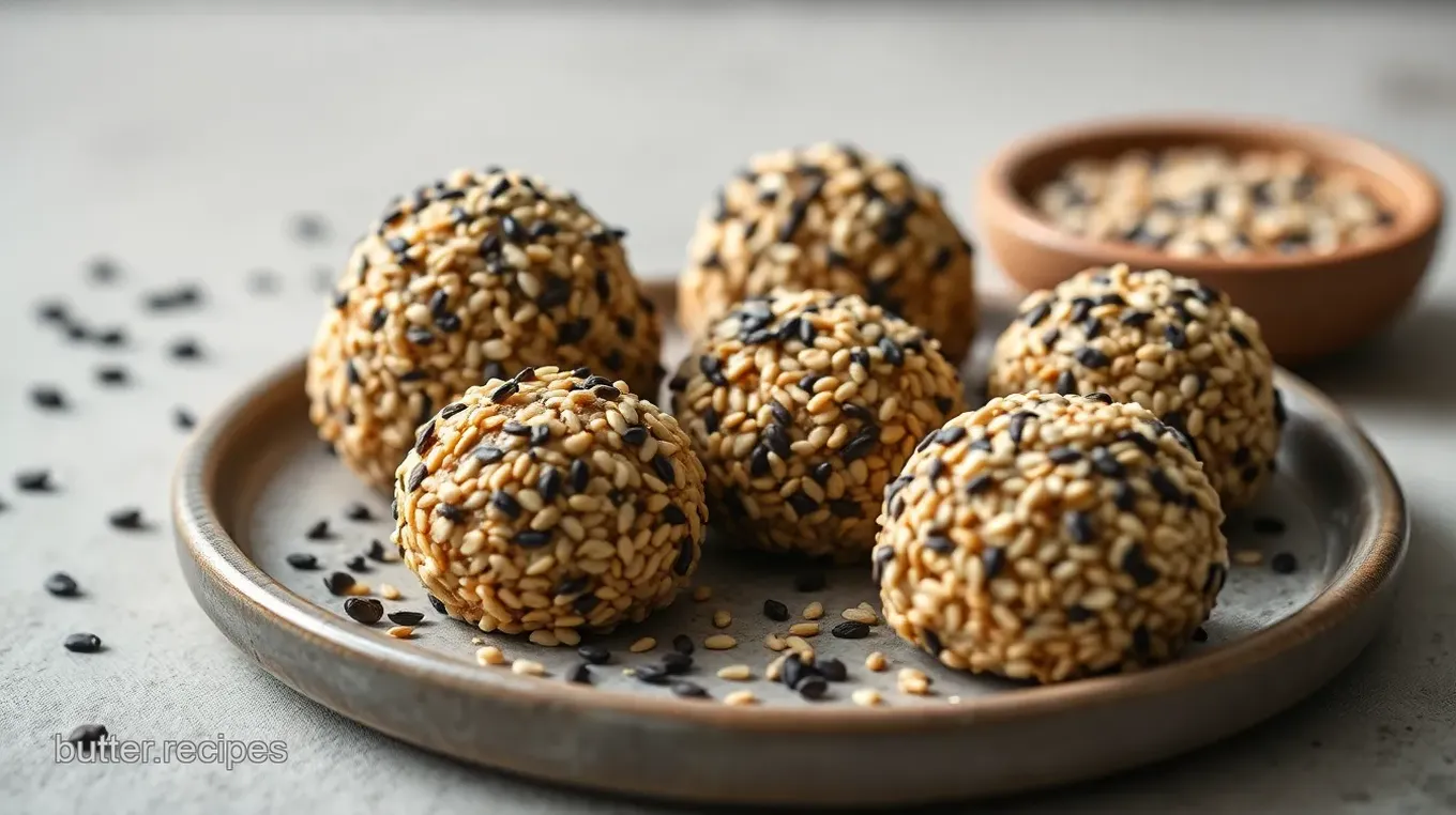 No-Bake Sesame Treats with Black Seeds