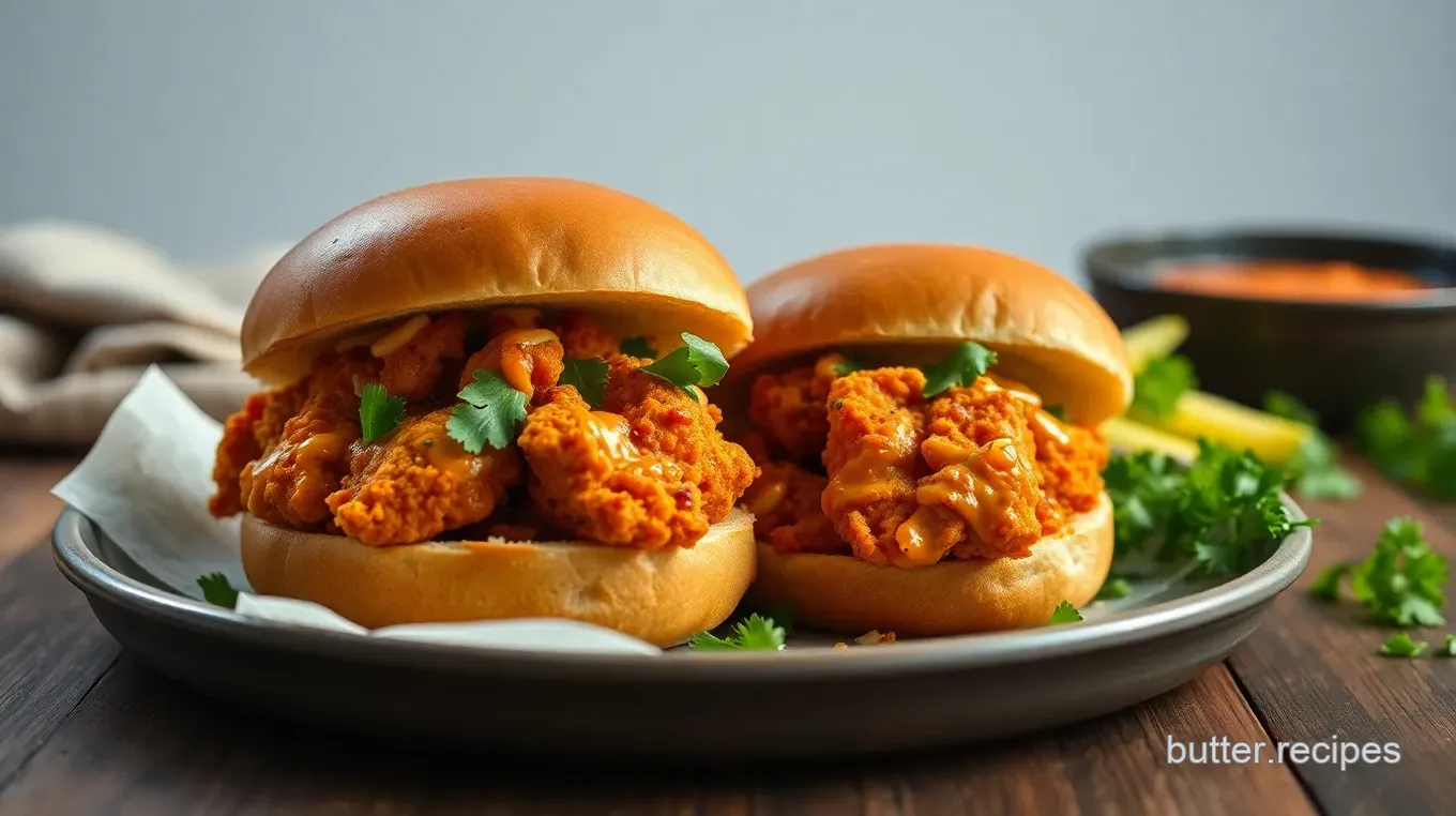 Fried Buffalo Chicken Tender Bagel Sandwiches