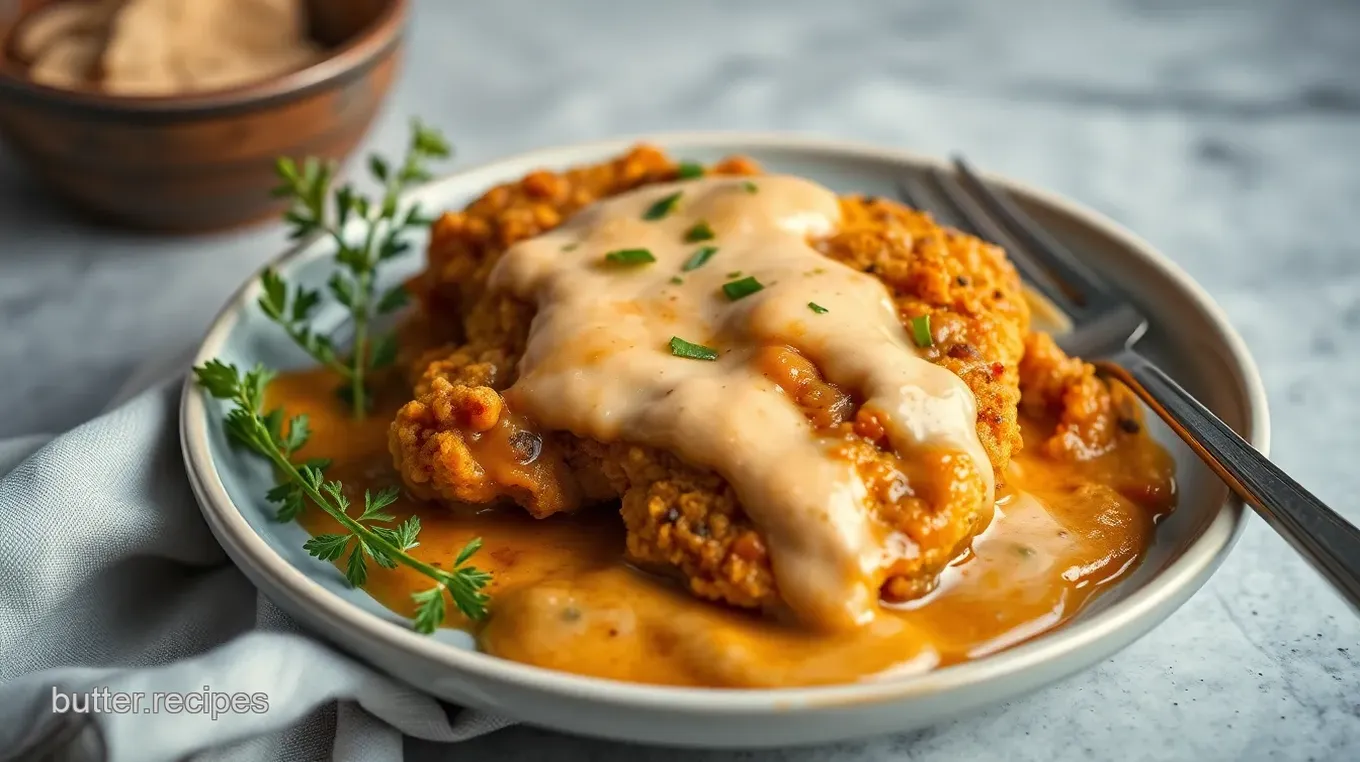 Fried Chicken Marsala with Creamy Pasta