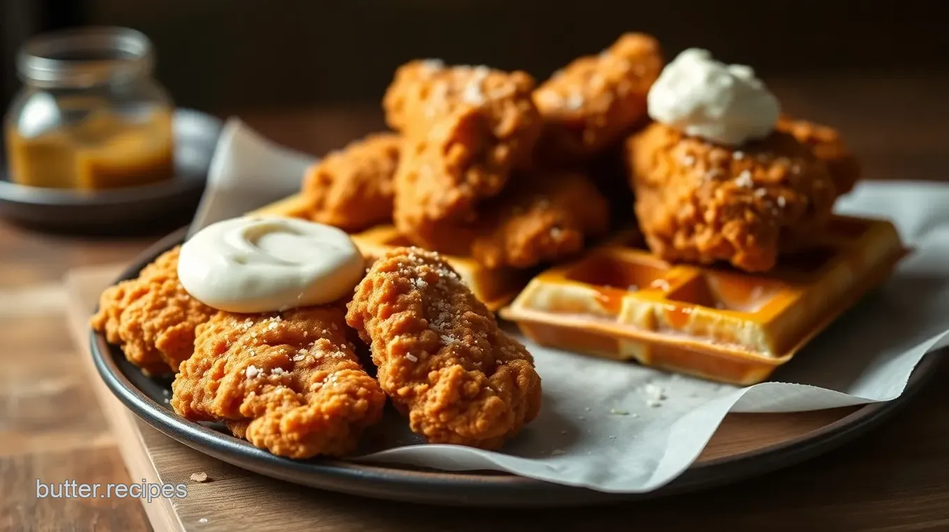 Crispy Chicken Tenders with Coconut Flour Waffles