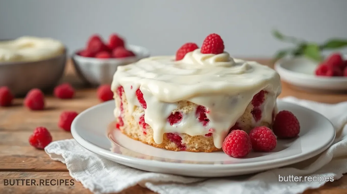 Bake Raspberry Cake with Creamy Frosting