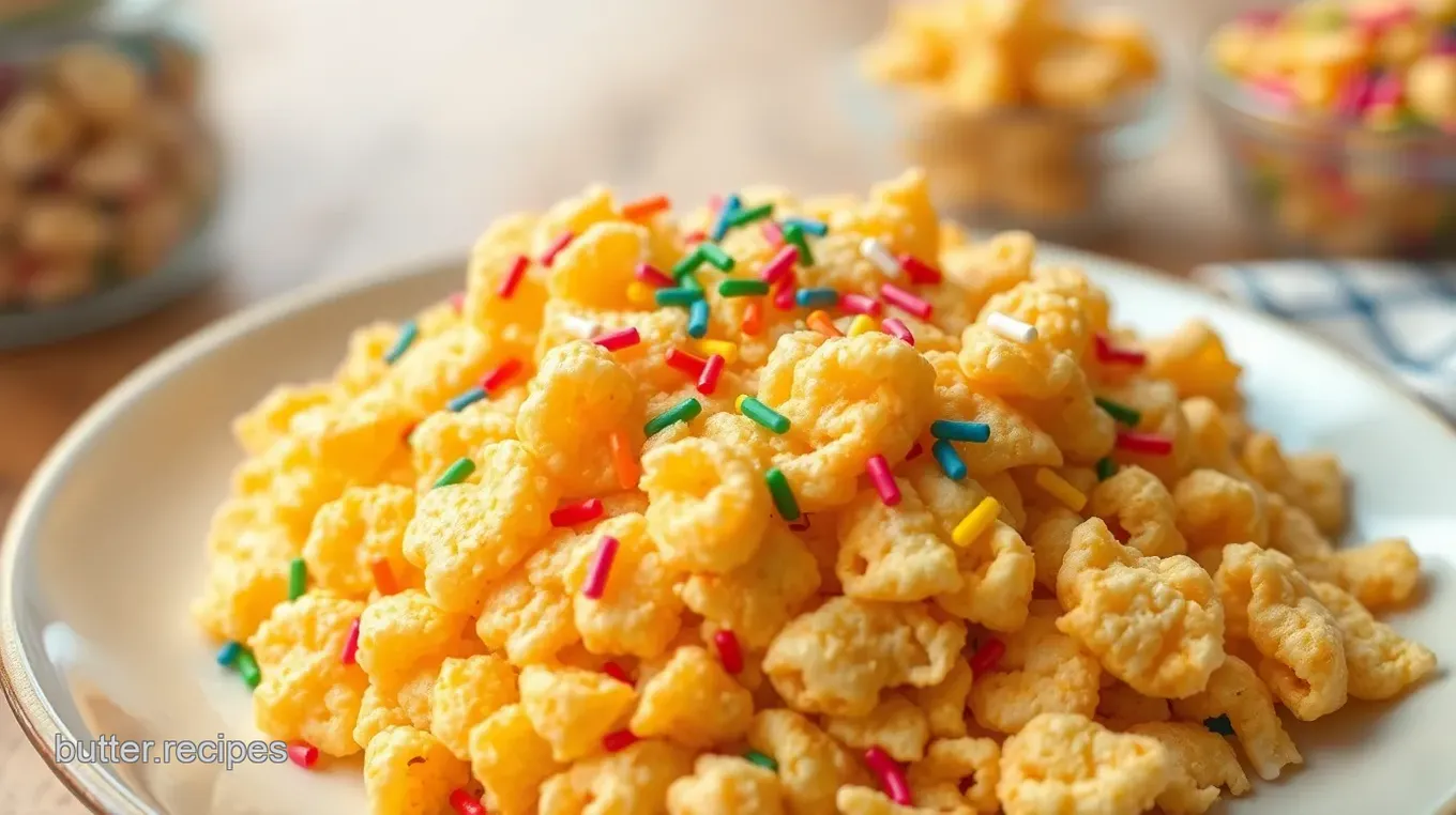 Golden Cornflake Delights with Sprinkles