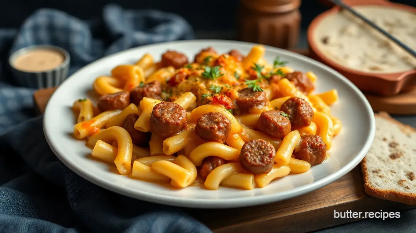 Bake Italian Mac and Cheese with Sausage