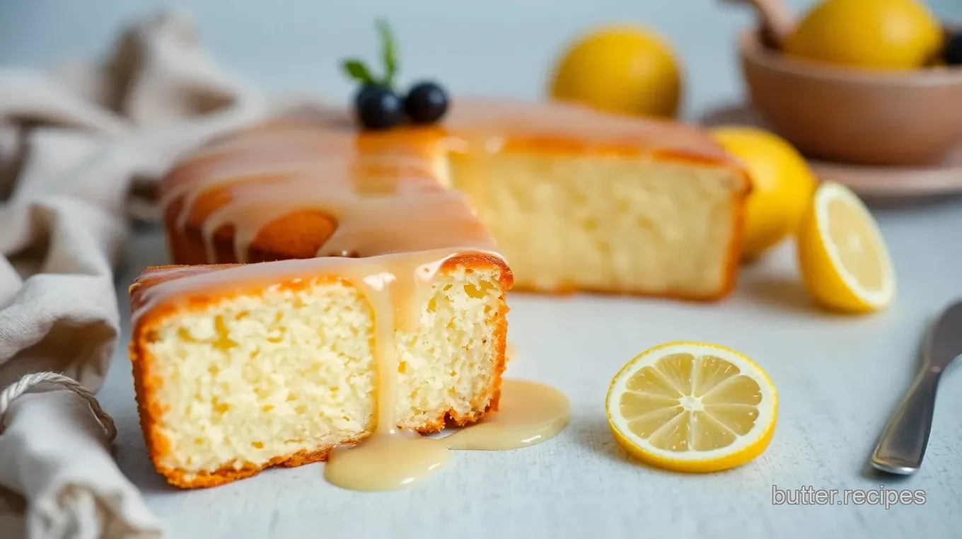 Bake Lemon Ricotta Cake with Sweet Glaze