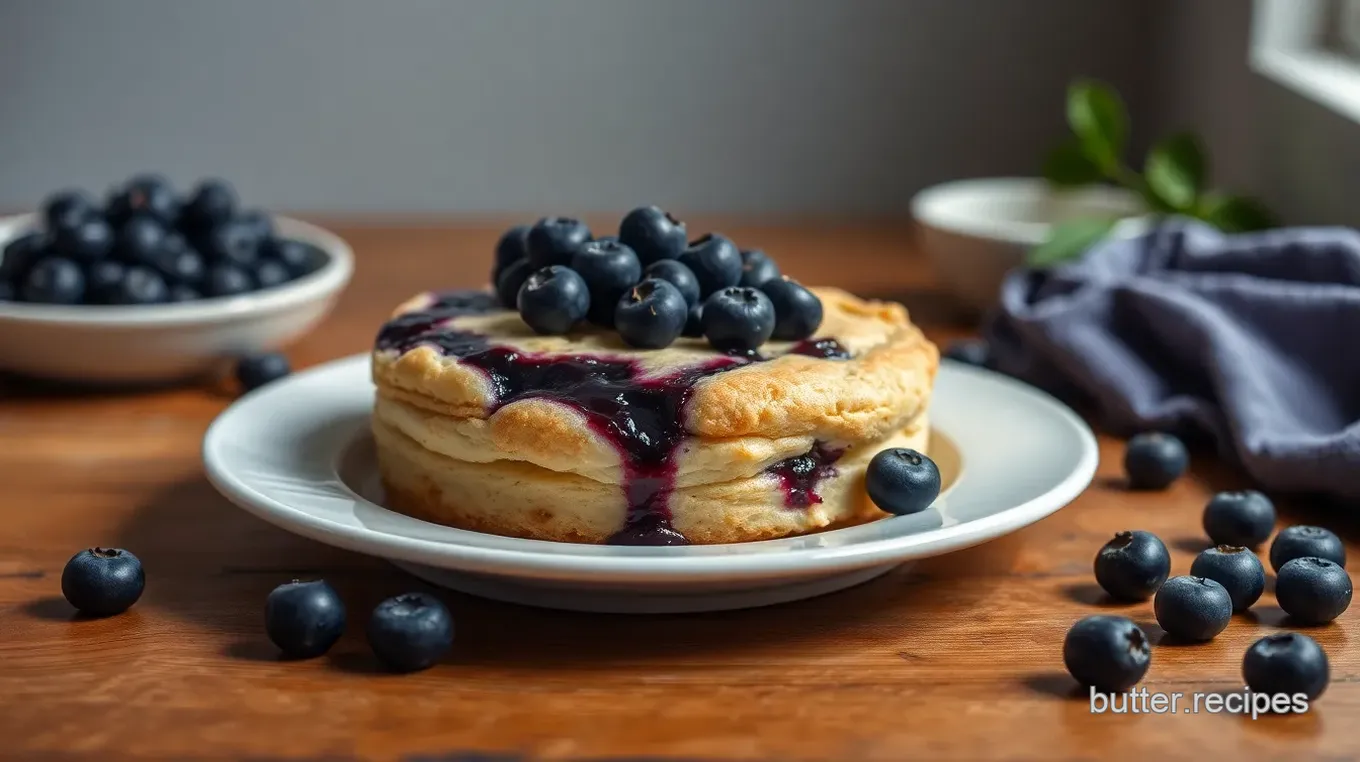 No-Bake Blueberry Biscuit Cake