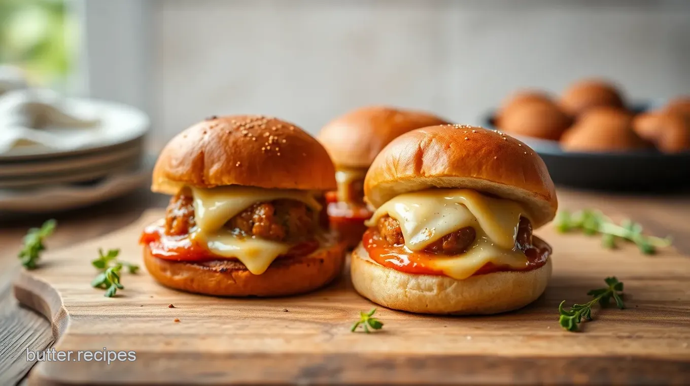 Oven-Baked Meatball Provolone Sliders