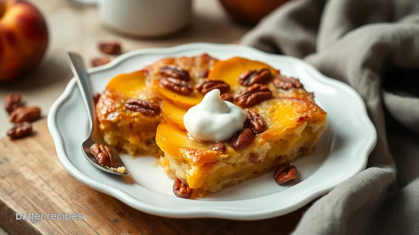 Peach Brandy Pecan Upside-Down Cake