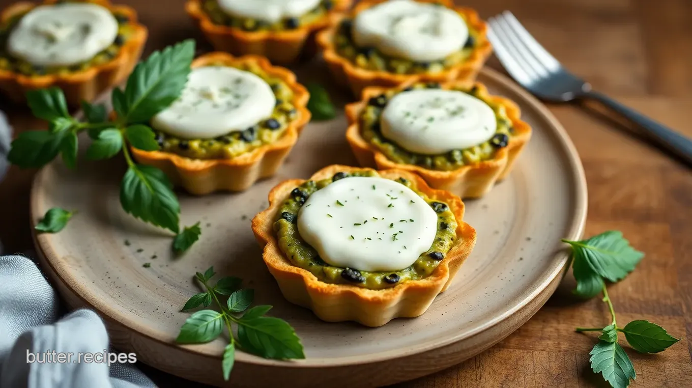 Bake Pesto Tarts with Creamy Boursin Cheese