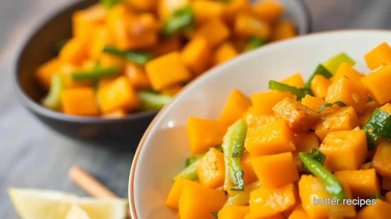 Butternut Squash and Cabbage Stir-Fry