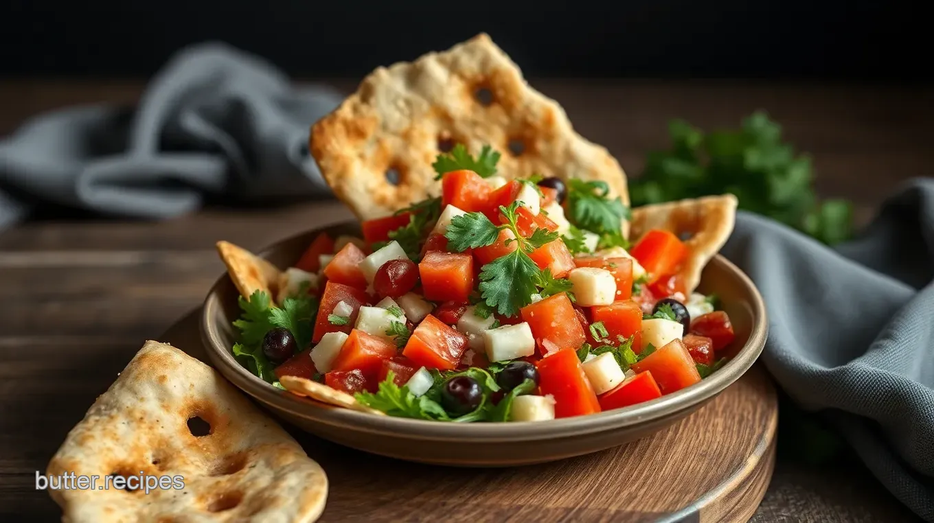 Quick Fattoush Salad with Crispy Pita Chips