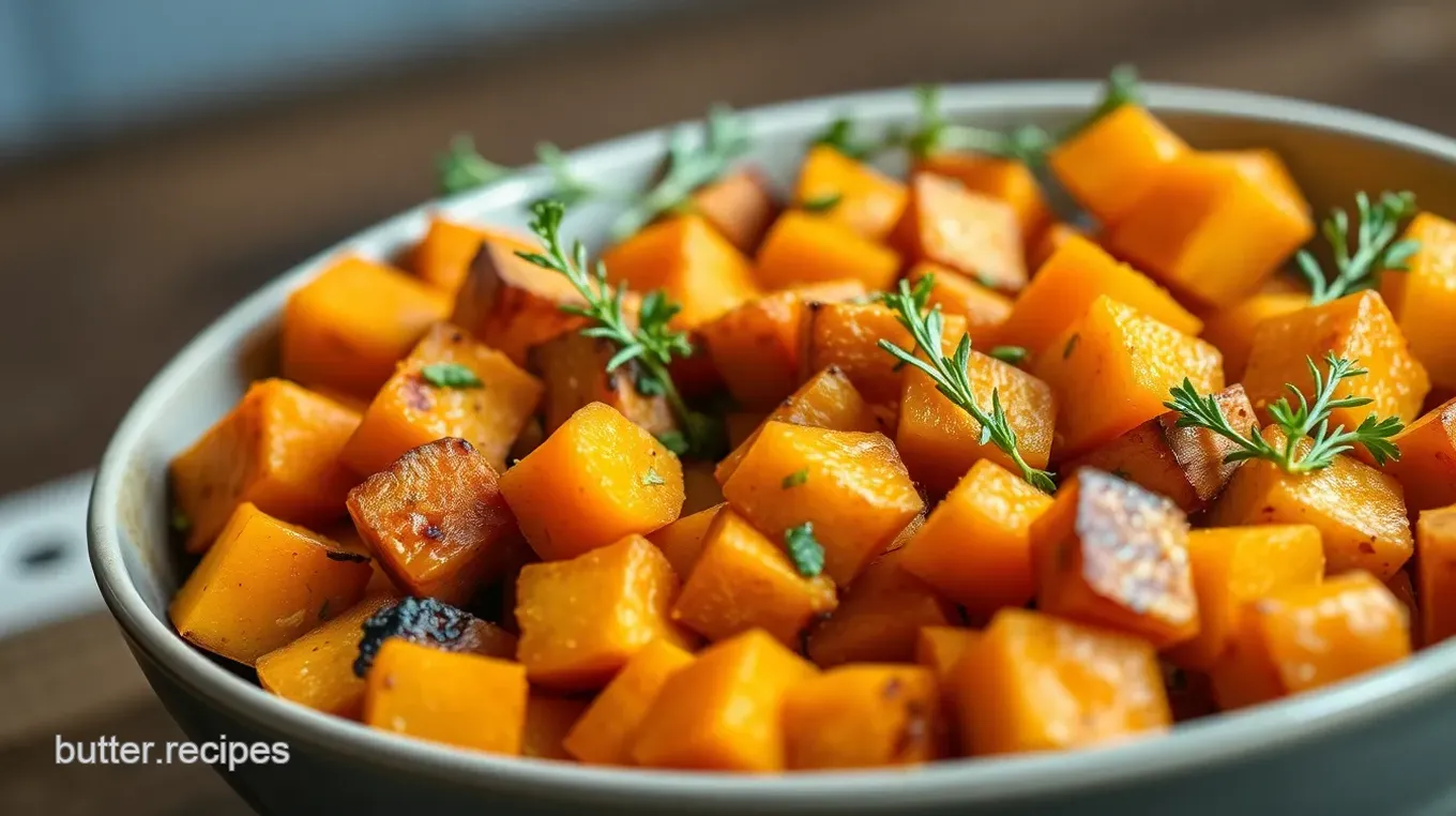 Roasted Butternut Squash and Sweet Potatoes