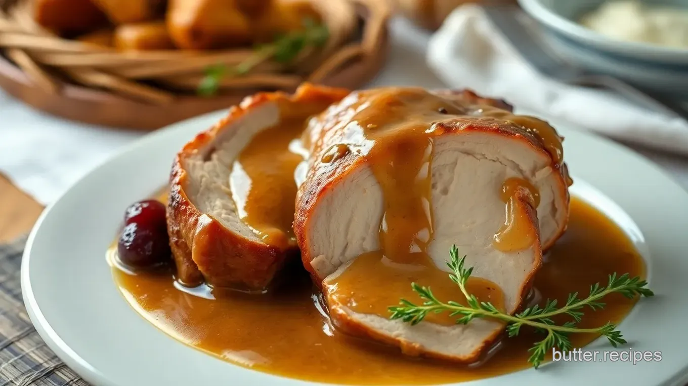 Pork Loin Roast with Rich Gravy