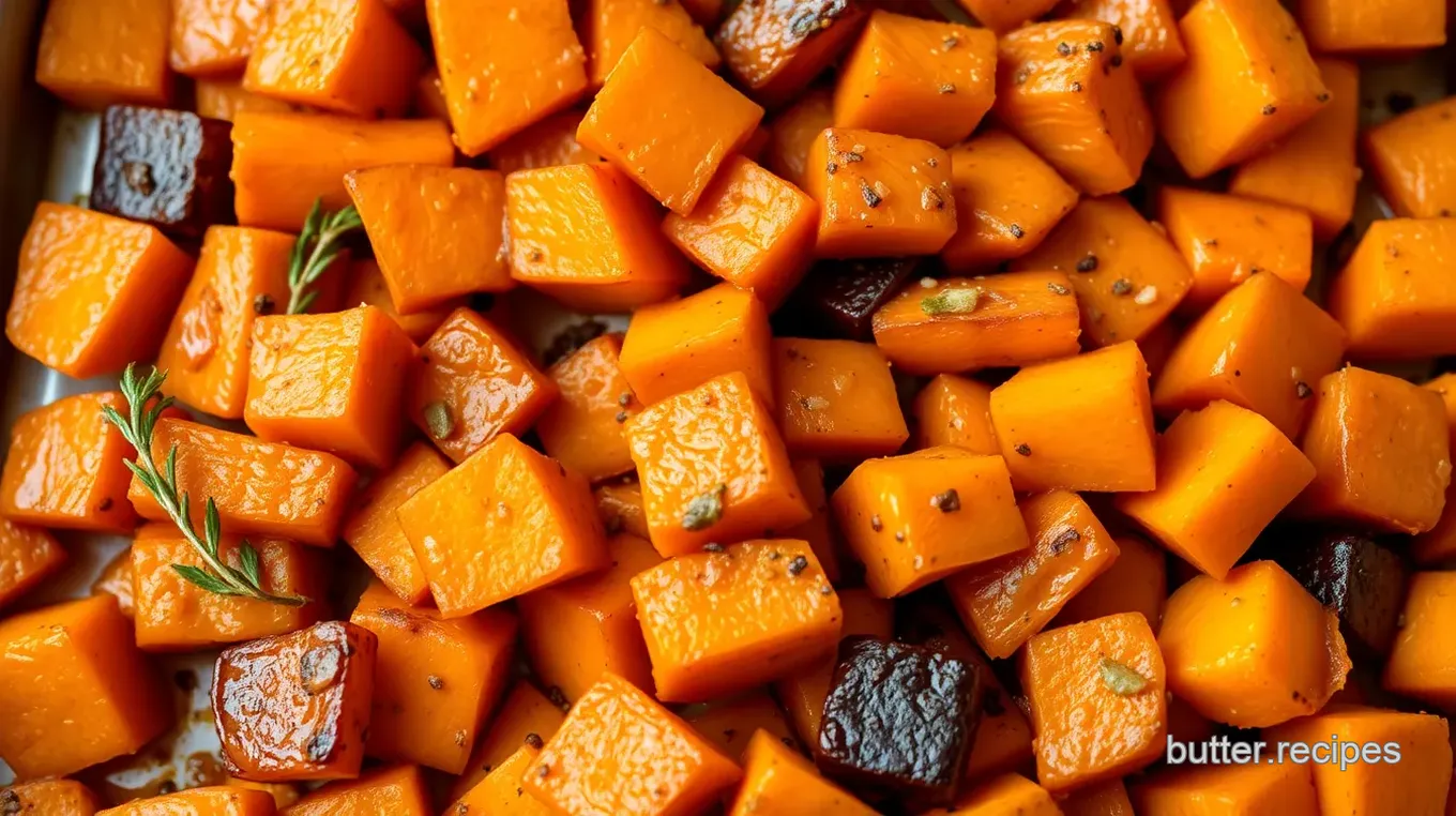 Roasted Sweet Potatoes and Butternut Squash