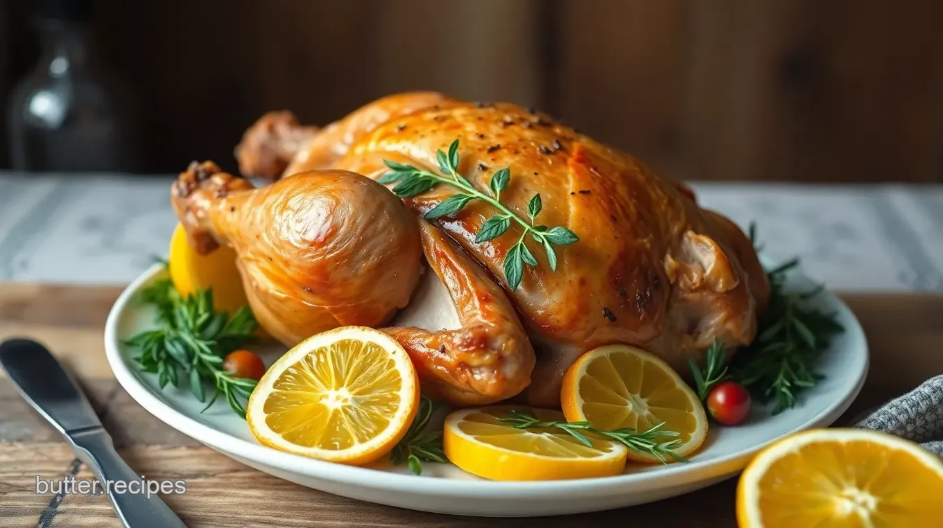 Roasting Turkey with Fresh Herbs and Zest