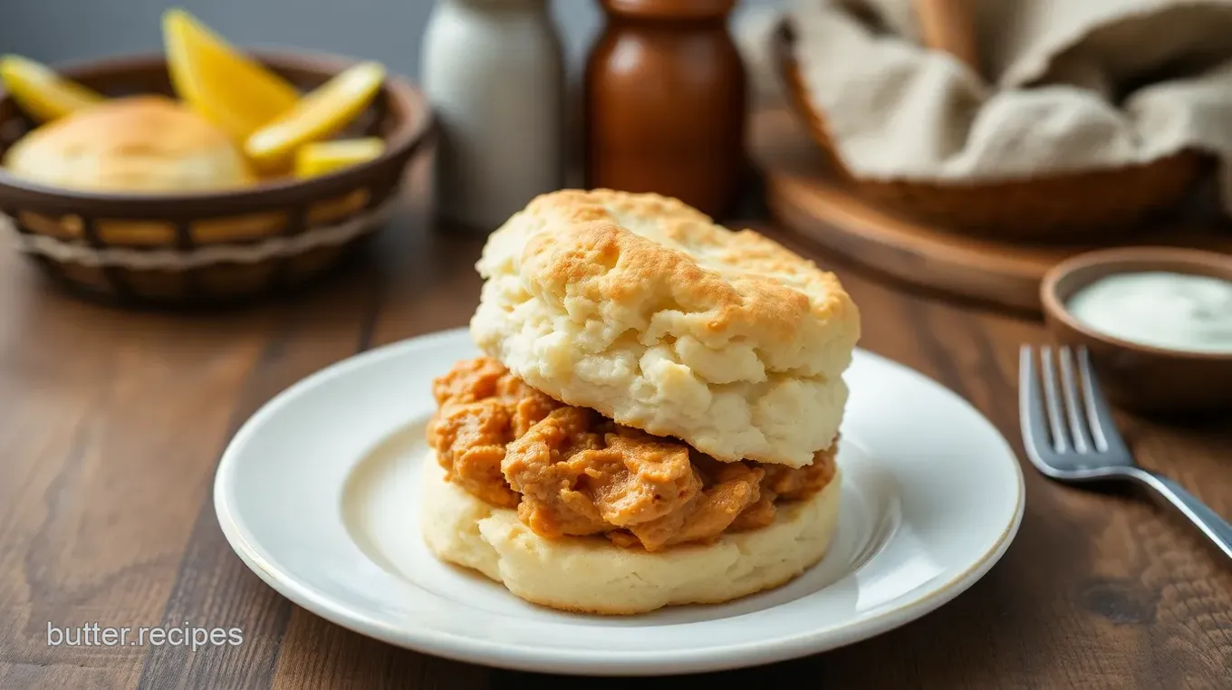 Savory Chicken Delight with Fluffy Biscuits