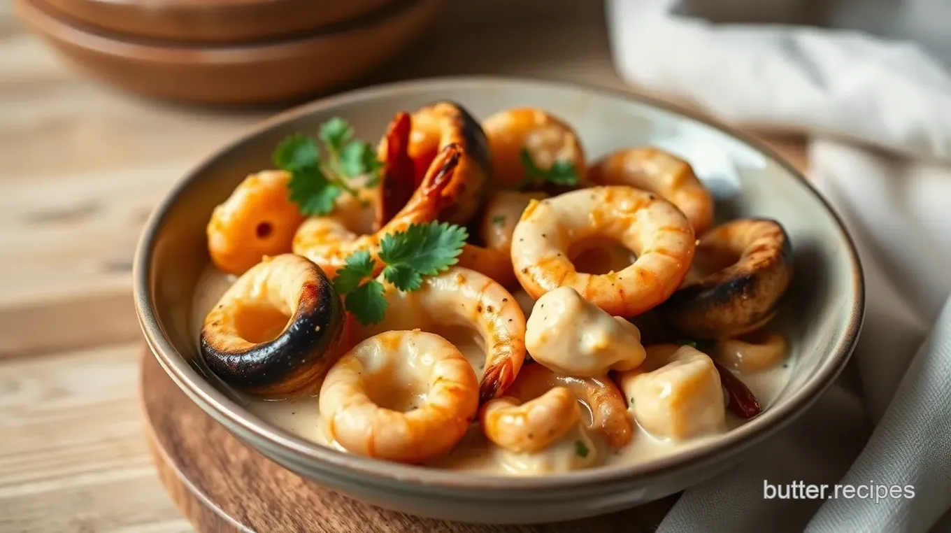 Seafood Delight with Creamy Dairy-Free Twist