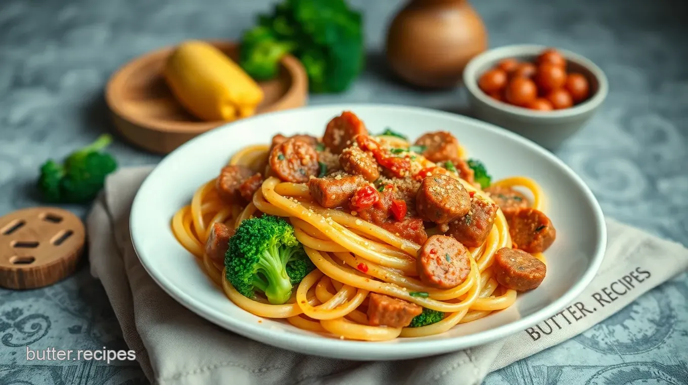 Quick Spicy Sausage Pasta with Broccoli