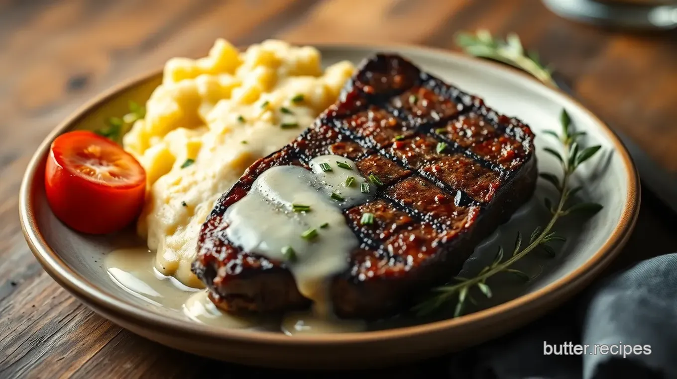 Grilled Ribeye Steak with Creamy Polenta