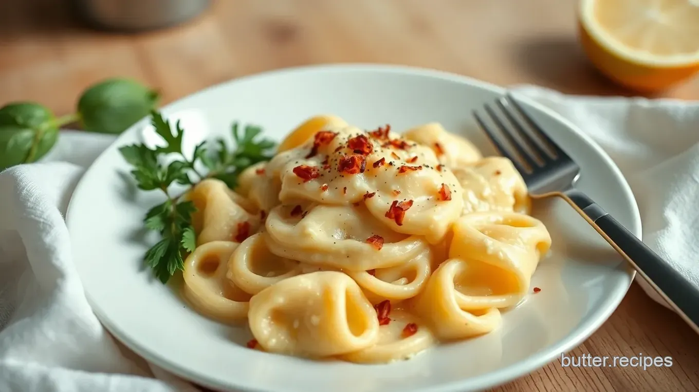 Tossed Tortelloni with Creamy Tomato Sauce