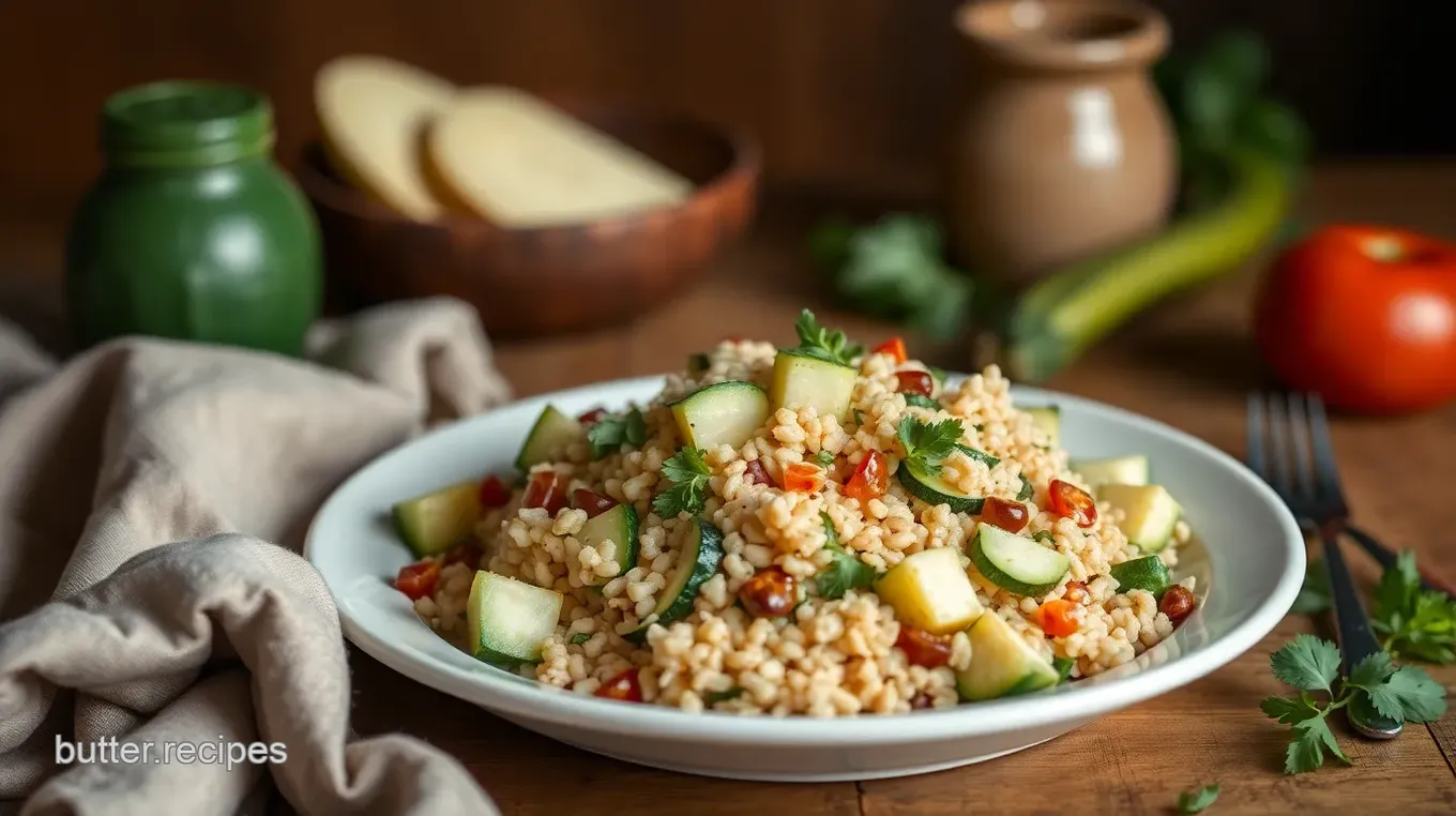 Vibrant Farro Salad with Zucchini Ribbons