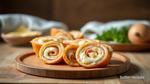 Bake Ham Pinwheels with Swiss Cheese Delight