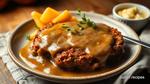 Pan-Fried Beef Salisbury Steak with Gravy