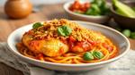 Simmered Chicken Arrabiata with Crispy Topping