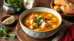 Simmered Chicken Soup with Thai Flavor