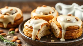 Bake Chocolate Almond Rolls with Vanilla Glaze