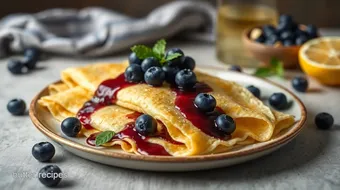 Blueberry Limoncello Cheese Crepes Delight