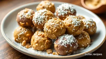 Chill Peanut Butter Balls with Coconut Joy recipe card