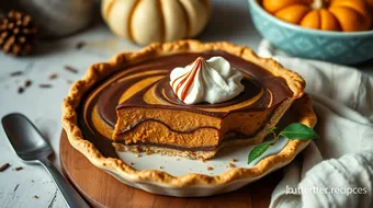 Chocolate Swirled Pumpkin Pie Delight