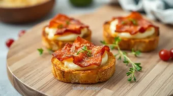 Crispy Bacon Cheese Toast Bites