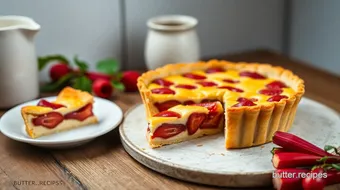 Delicious Roasted Rhubarb Bakewell Tart