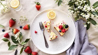 Elderflower & Lemon Summer Berry Cake