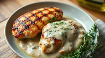 Grilled Chicken in Creamy Chardonnay Sauce recipe card