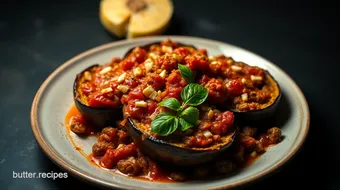 My Grandmother's Harissa Beef Stuffed Eggplant: An Easy Mediterranean Gem recipe card