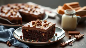 Quick Chocolate Cake with KitKat Crunch