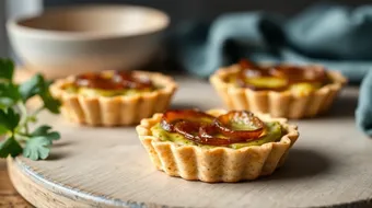 Pesto & Caramelized Onion Boursin Tarts