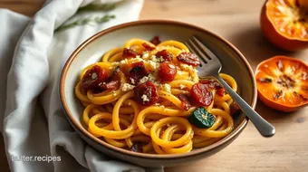 Roasted Squash Pasta with Pancetta Delight