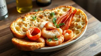 Seafood Delight with Garlic Bread