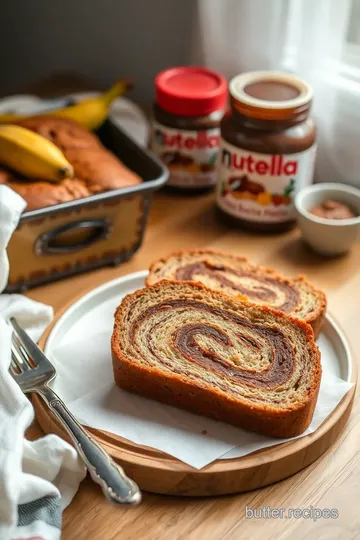 Bake Nutella Banana Bread Delight presentation