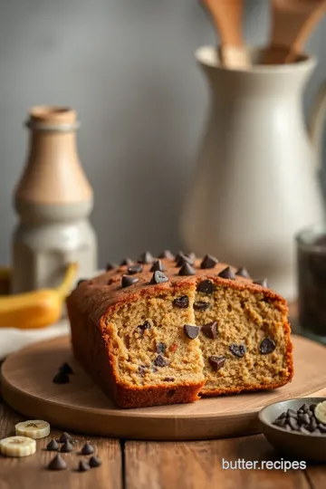 Deliciously Easy Banana Chocolate Chip Bread presentation