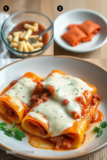 Creamy Beef Manicotti steps