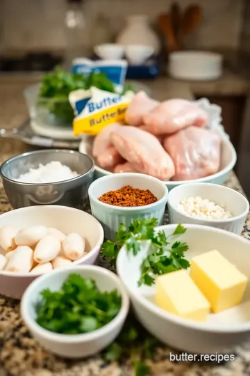 Butter and Garlic Chicken Wings ingredients